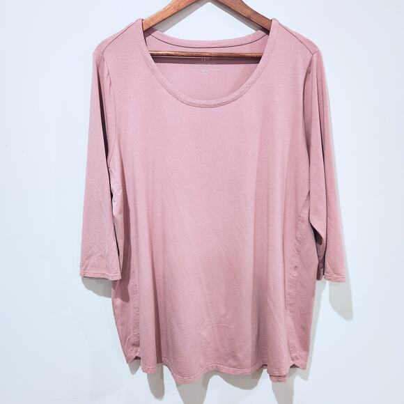 J Jill Womens Purple Luxe Supima A Line Tunic Size 1X Minimalist Loungewear - Picture 1 of 10